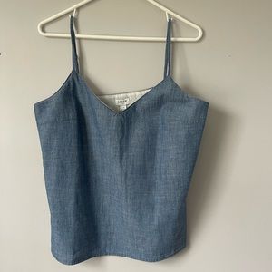 🆕 J.Crew Factory Chambray Cami top - size 10 - NWT